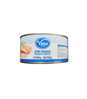 Atún en aceite vegetal Premium Vima Foods ( 1 Kg / 2.2 lb )